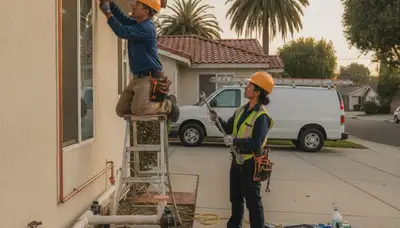 Professional plumber providing plumbing repair service in Long Beach, CA for a local business page