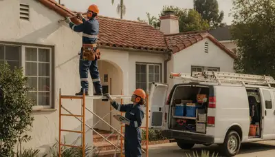 Long Beach, CA plumber inspecting residential pipes for plumbing repair service