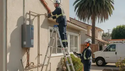 Plumber repairing a leak in Long Beach, CA for professional plumbing repair service