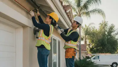 Long Beach, CA plumber repairing a plumbing issue for a residential service call