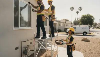 Plumber repairing a pipe in Long Beach, CA for plumbing repair services