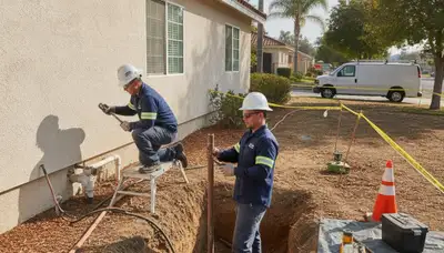 Plumber repairing pipe in Long Beach, CA for plumbing repair service