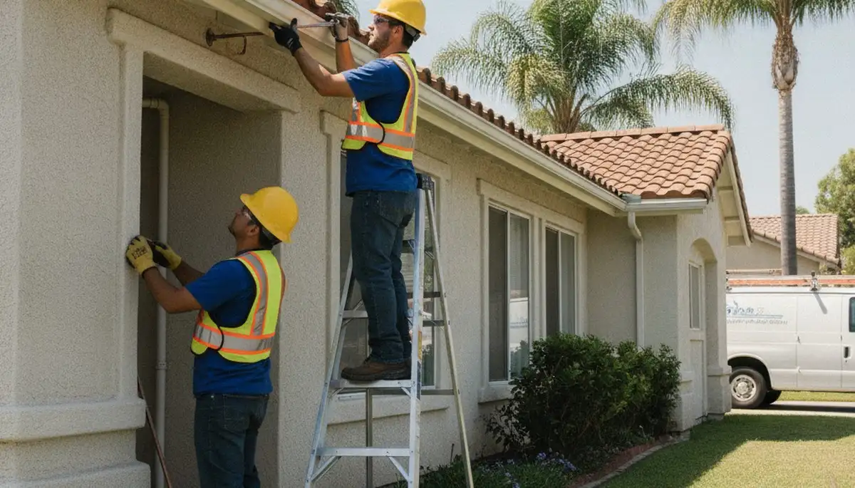 Plumber repairing a pipe in Long Beach, CA for fast plumbing repair service