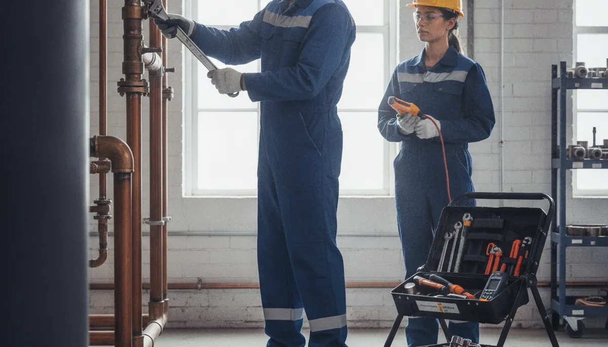 Long Beach, CA plumber repairing a home pipe for fast, reliable plumbing service