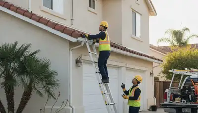 Plumber repairing a pipe in Long Beach, CA for residential plumbing service