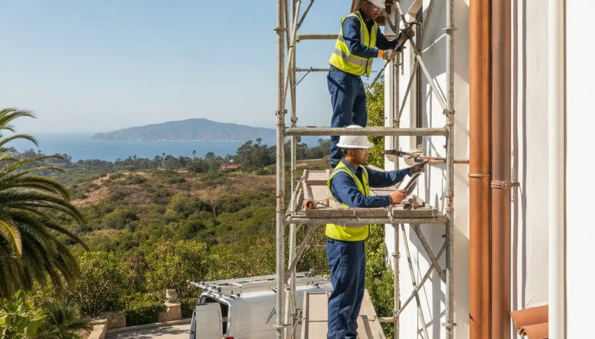 Long Beach, CA plumber repairing a leaking pipe for residential plumbing service