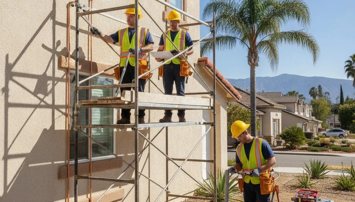 Long Beach, CA plumber repairing a residential pipe for plumbing repair service