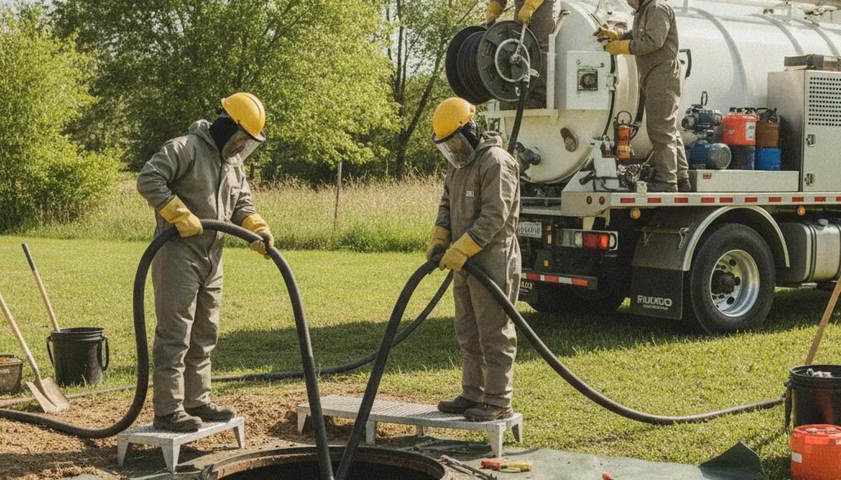 Septic tank cleaning service in Long Beach, CA for residential plumbing maintenance